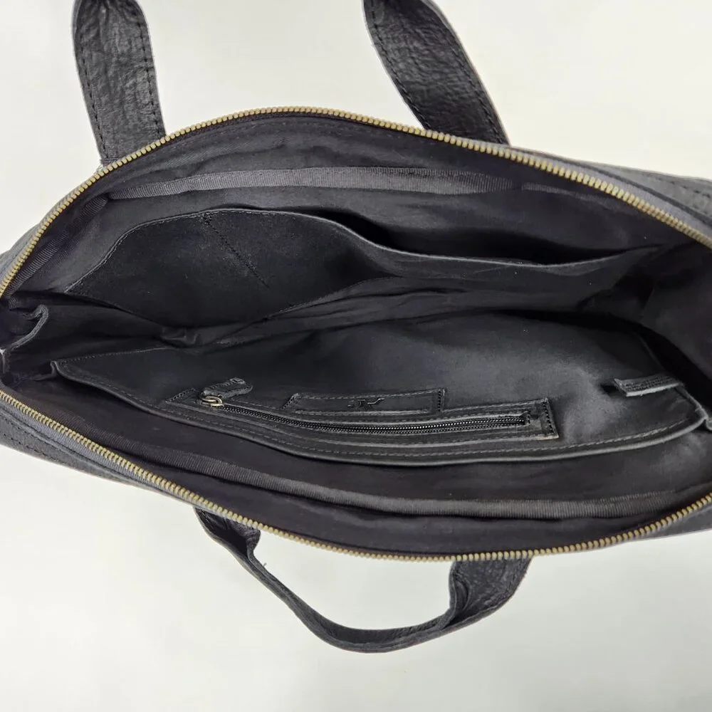 Amsterdam Heritage Messanger Laptop Bag Black Leather Missing Shoulder Strap